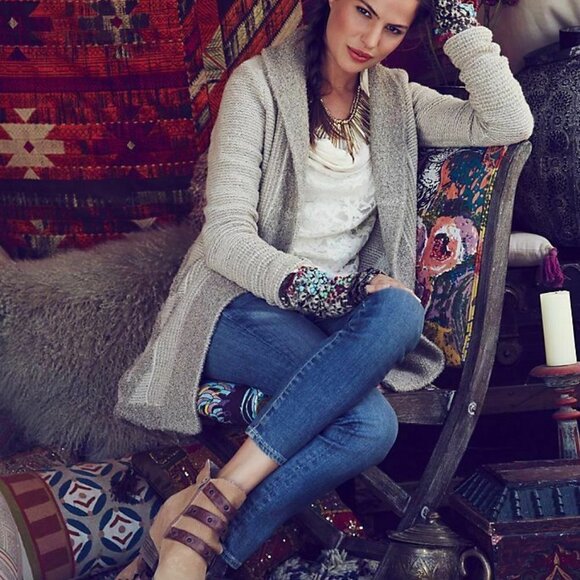 Angel Of The North M Open Long Cardigan Sweater - Picture 3 of 10